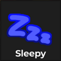 The Sleepy emoji, typically used to express exhaustion or sleepiness.