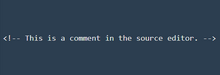 A comment box in the Source Editor.
