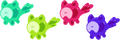 Slime Pup's concept art, featuring four of its main colors.