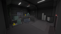 A view of a room that connects to the Gas Area.