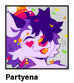 Partyena's old icon when hovered.