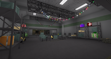The Christmas version of the Storage Room, featuring a newer, easily traversable centerpiece.
