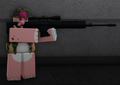 The BFG-50A, being held by a player.