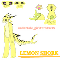 Reference sheet of Lemon Shork, by undertale_girl4778.