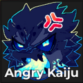 The Angry Kaiju emoji, featuring a very angry Kaiju.