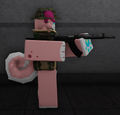 The FN R1, being aimed by a player.
