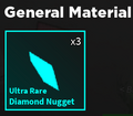 The diamond nugget in the player's inventory.