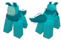 Full view of the Cyan Slime Pup's character model.